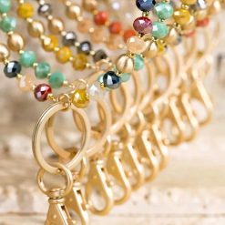 Glass Beaded Beauty Key Ring Bracelet