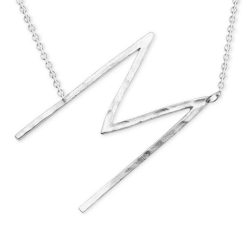 Hammered Initial Necklace Jewelry