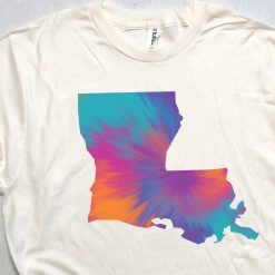 Louisiana Proud Tie-Dye Crewneck Tee
