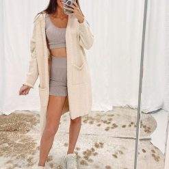 Khloe Ribbed Set – Taupe